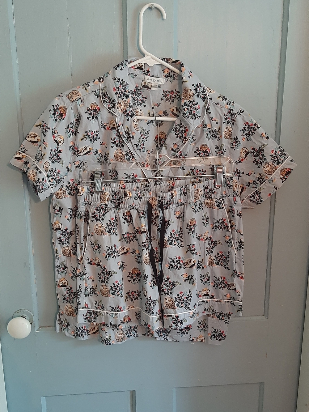 Vera Bradley Short Sleveved Hedgehog Print Pajama Set